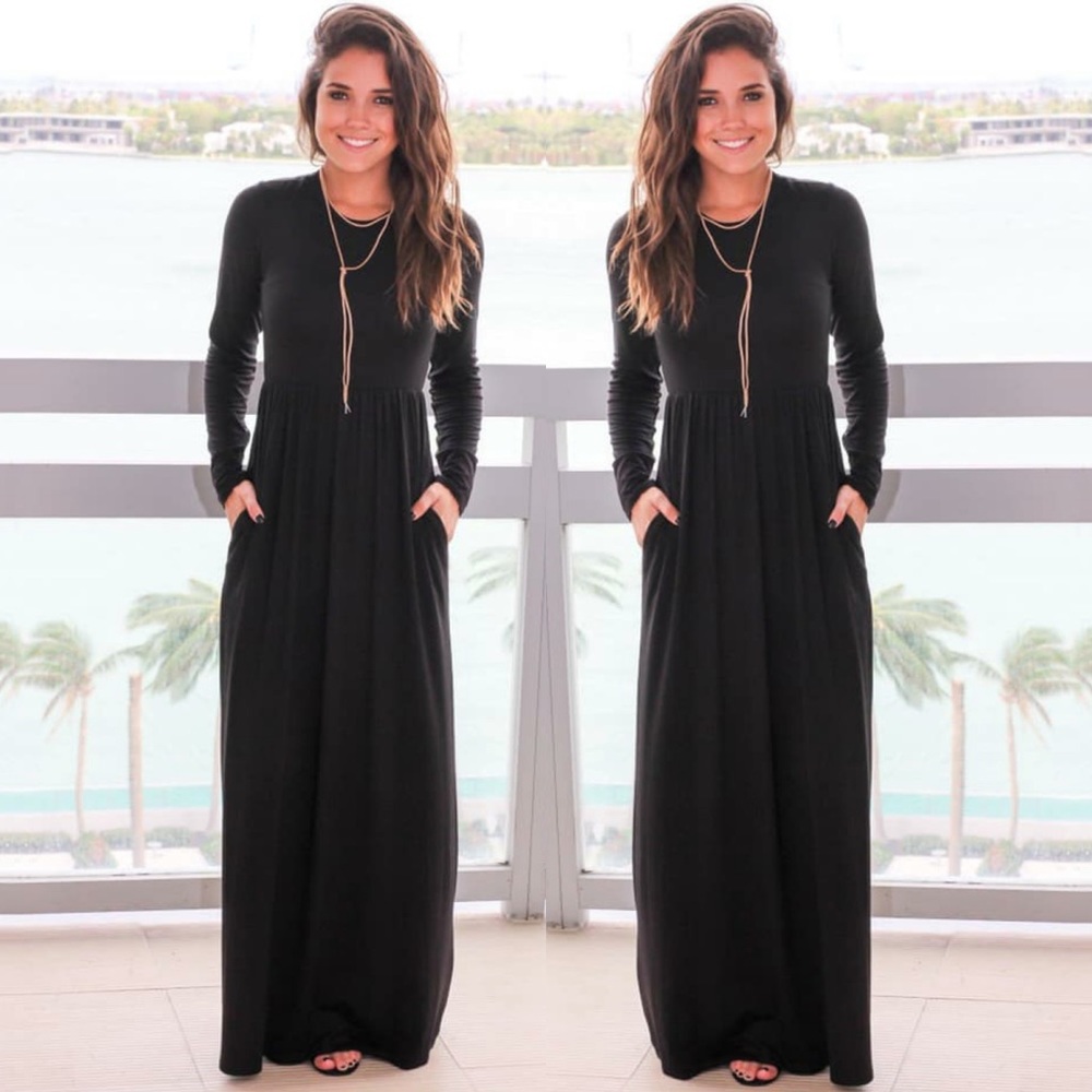 Only one XL Left! Black Maxi Dress🖤